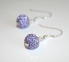 Lavender Swarovski crystal bead earrings with sterling silver fishhooks.